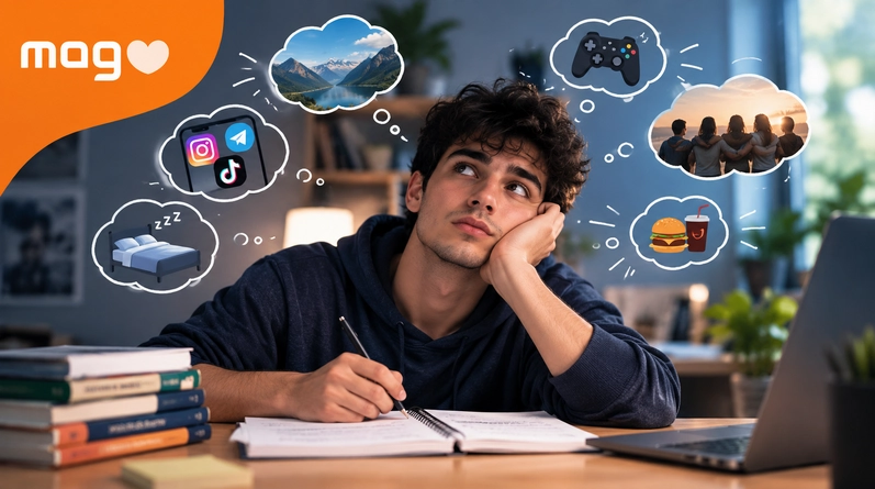 چرا موقع درس خوندن فکرم همه جا میره؟